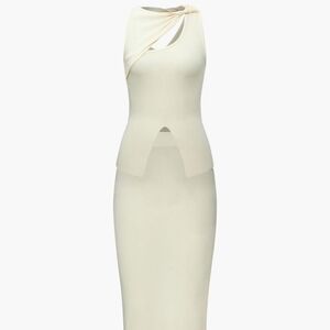 Micas Asymmetrical Twisted top and skirt